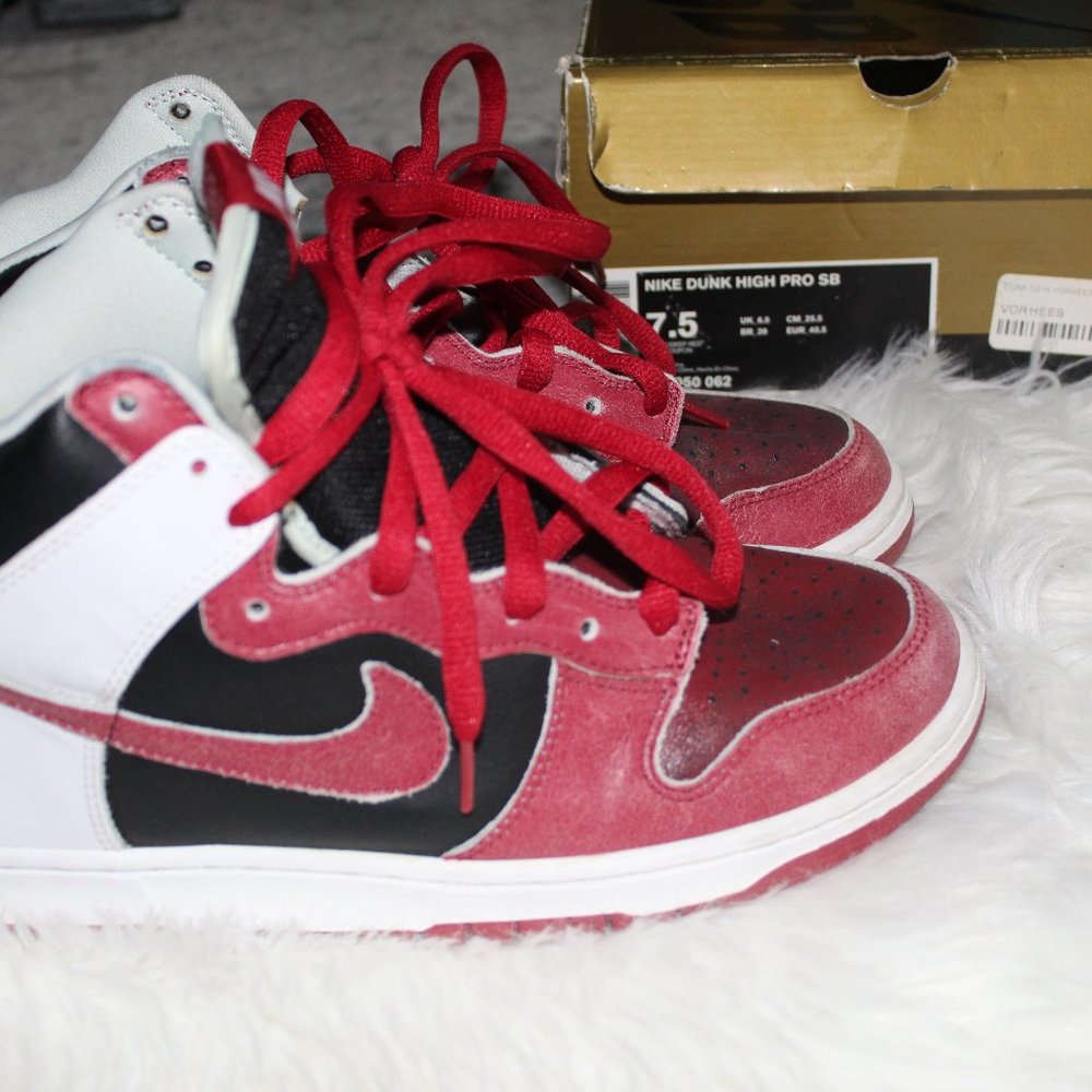 Red and Black Nike SB Sneakers (Jason Vorhees)